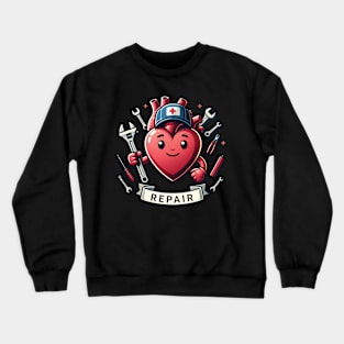 Repair heart cute design for health workers Crewneck Sweatshirt